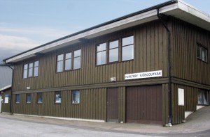 Bild i vinkel på Sjöstugans fasad